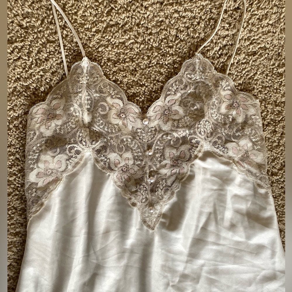 Vintage long satin nightgown